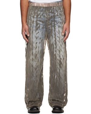 DIESEL グレー P-Egaso トラウザーズ - マルチカラー