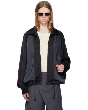 JiyongKim Draped Double Hem Jacket - Blue