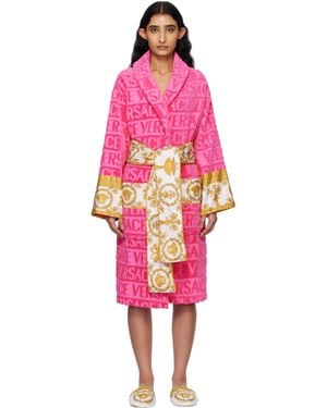 Versace 'I Heart Baroque' Bathrobe - Pink
