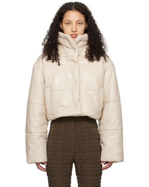Nanushka Aveline Vegan Leather Jacket - Natural