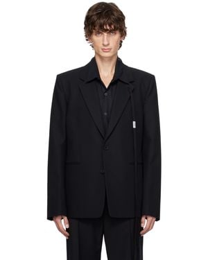 Ann Demeulemeester Serge Fitted Blazer - Black