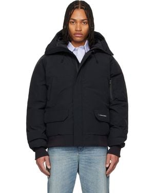 Canada Goose Blouson Aviateur Chilliwack Noir Rembourré En Duvet