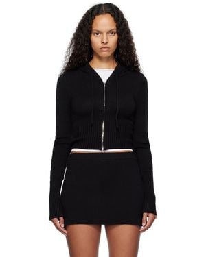 Frankie's Bikinis Aimee Zip Up Hoodie - Black