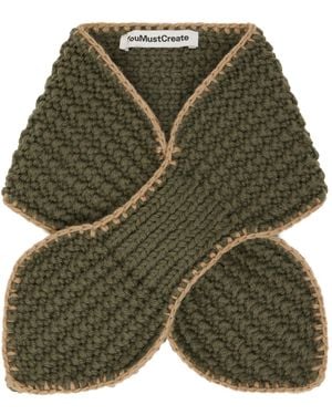 YMC Khaki Slot Scarf - Green