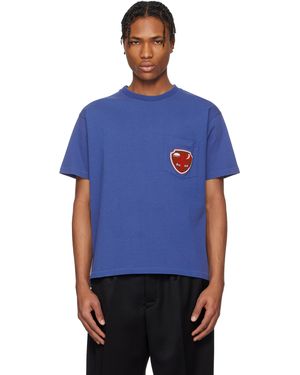 Bode ブルー Crest ポケットTシャツ
