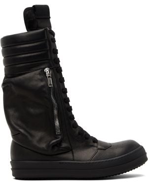 Rick Owens Temple Cargo Geobasket Trainers - Black