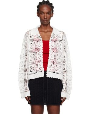 Holzweiler Rosie Crochet Cardigan - Red