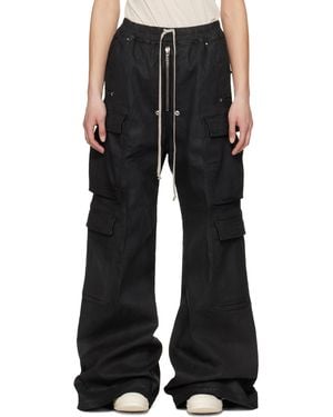 Rick Owens Hollywood Double Cargo Jumbo Belas Jeans - Black