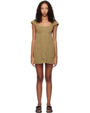 STAUD Khaki Julia Minidress - Black