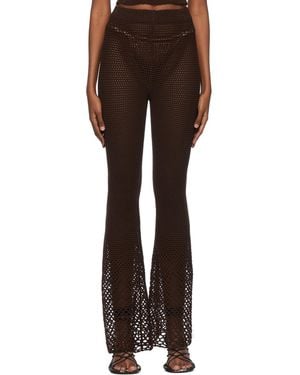 Isa Boulder Acrylic Lounge Trousers - Black