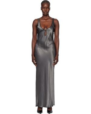 Bec & Bridge Gunmetal Celestial Keyhole Maxi Dress - Black
