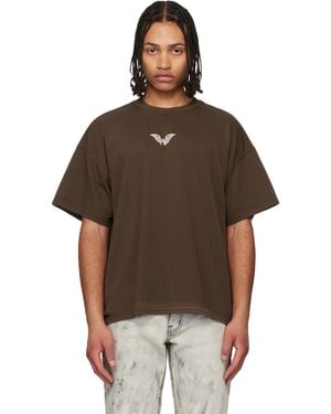 ALEXANDER DIGENOVA Logo Inside Out T-Shirt - Brown
