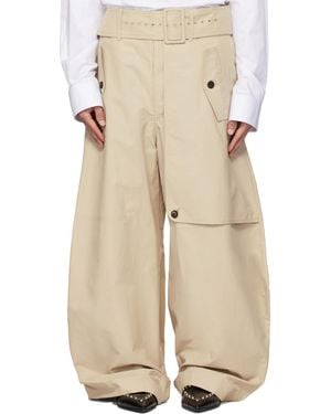 Egonlab Belted Trench Pants - Natural