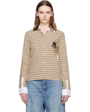 Stella McCartney Fancy Stripe Crest Polo Shirt - Blue
