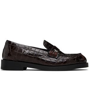 Jimmy Choo Burgundy Ivy Loafers - Black