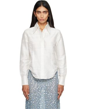 RESCHA Ssense Exclusive Raw Silk Sharoukan Shirt - White