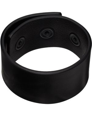 Rick Owens ブラックレザーバングル BRACELET - Rick Owens