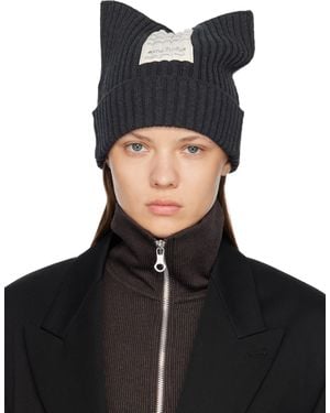 Acne Studios Ribbed Beanie - Black