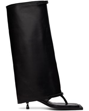 FIDAN NOVRUZOVA Kaia Stiletto Heel Sandal Tall Boots - Black