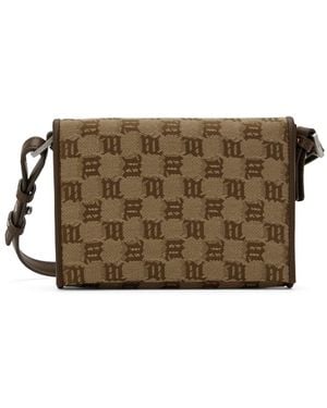 MISBHV Ssense Exclusive Brown & Taupe Jacquard Monogram Phone Pouch - Black