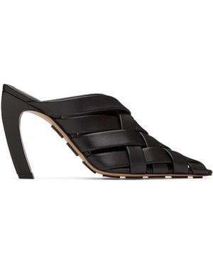 Bottega Veneta Black Alfie Mules