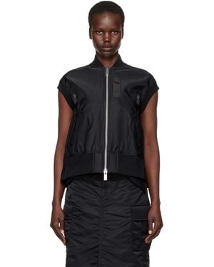 Sacai Twill Vest - Black