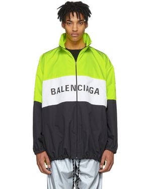 Balenciaga Logo Zip Up Track Jacket - Multicolour