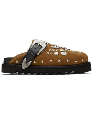 Toga Virilis Ssense限定 タン アイレット メタル サボ クロッグ - ブラック