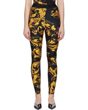 Versace Jeans Couture Lycra Barocco Leggings - Yellow