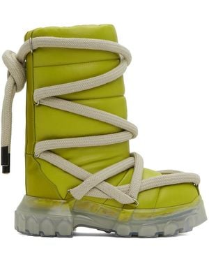 Rick Owens Green Lunar Tractor Boots