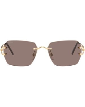Cartier Classic C Motif Sunglasses - Brown