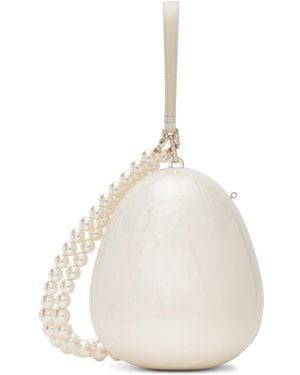 Simone Rocha Off- Large Pearl Egg Bag - Natural