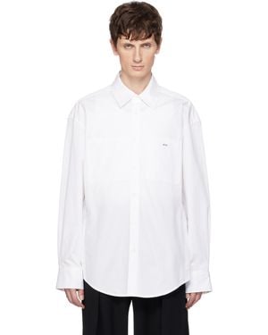 WOOYOUNGMI Chemise Blanche En Coton À Logo À L'Arrière