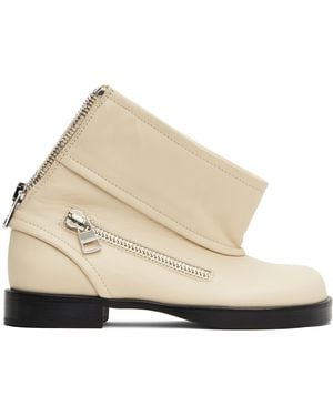 JW Anderson Bottes Motard Blanc Cassé - Neutre