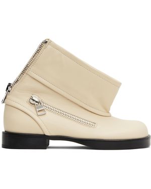 JW Anderson オフホワイト Biker ブーツ - ナチュラル