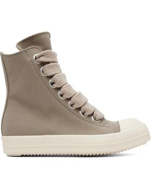 Rick Owens Taupe Tower Jumbolace Sneaks Trainers - Natural