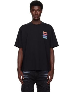 we11done Neon Logo Short Sleeved T-Shirt - Black