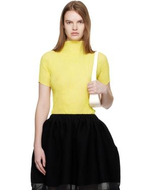Issey Miyake Chiffon Twist 3 Top - Yellow
