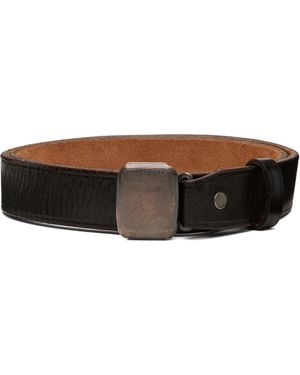 RRL Slider-Buckle Leather Belt - Black