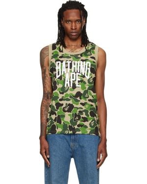 A Bathing Ape Abc Camo Tank Top - Green