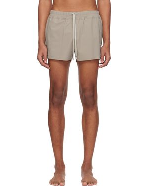 Rick Owens Taupe Temple Boxer Swim Shorts - Multicolour