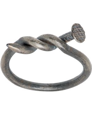 Guidi Bague G-An38 À Ornement De Clou Torsadé - Gris