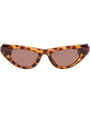 Bottega Veneta Curvy Sunglasses - Brown