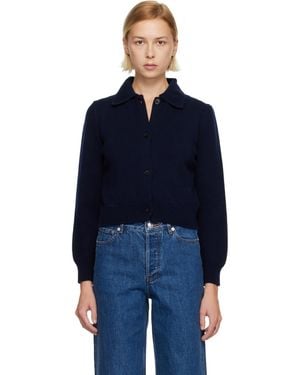 A.P.C. Polo Shirt Collar Cardigan - Blue