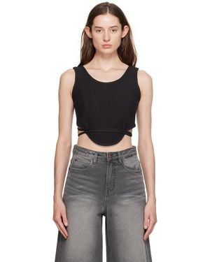 Low Classic Convertible Tank Top - Black