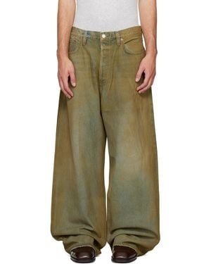 Agolde Bagley Rounded Baggy Jeans - Green