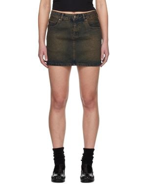 Wynn Hamlyn Faded Denim Miniskirt - Black