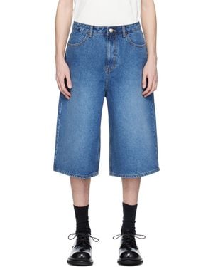 Adererror Sig; Trs Tag 01 Denim Shorts - Blue