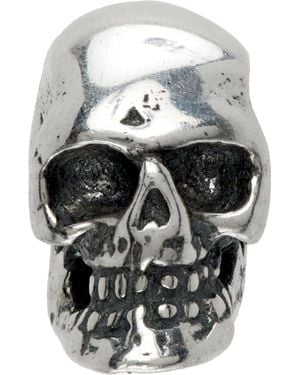 Emanuele Bicocchi Skull Stud Single Earring - Grey
