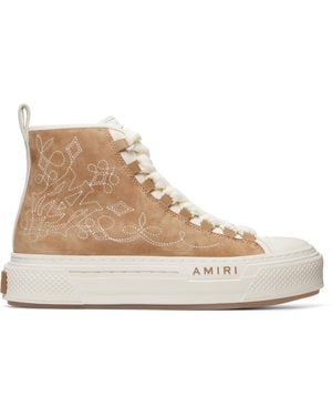 Amiri Western Ma Court Hi Trainers - Natural